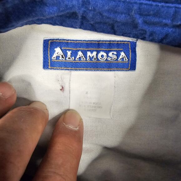 Vintage Alamosa Shirt XL 90s Brushpopper Style Aztec Western Cowboy Heavyweight - Picture 10 of 15